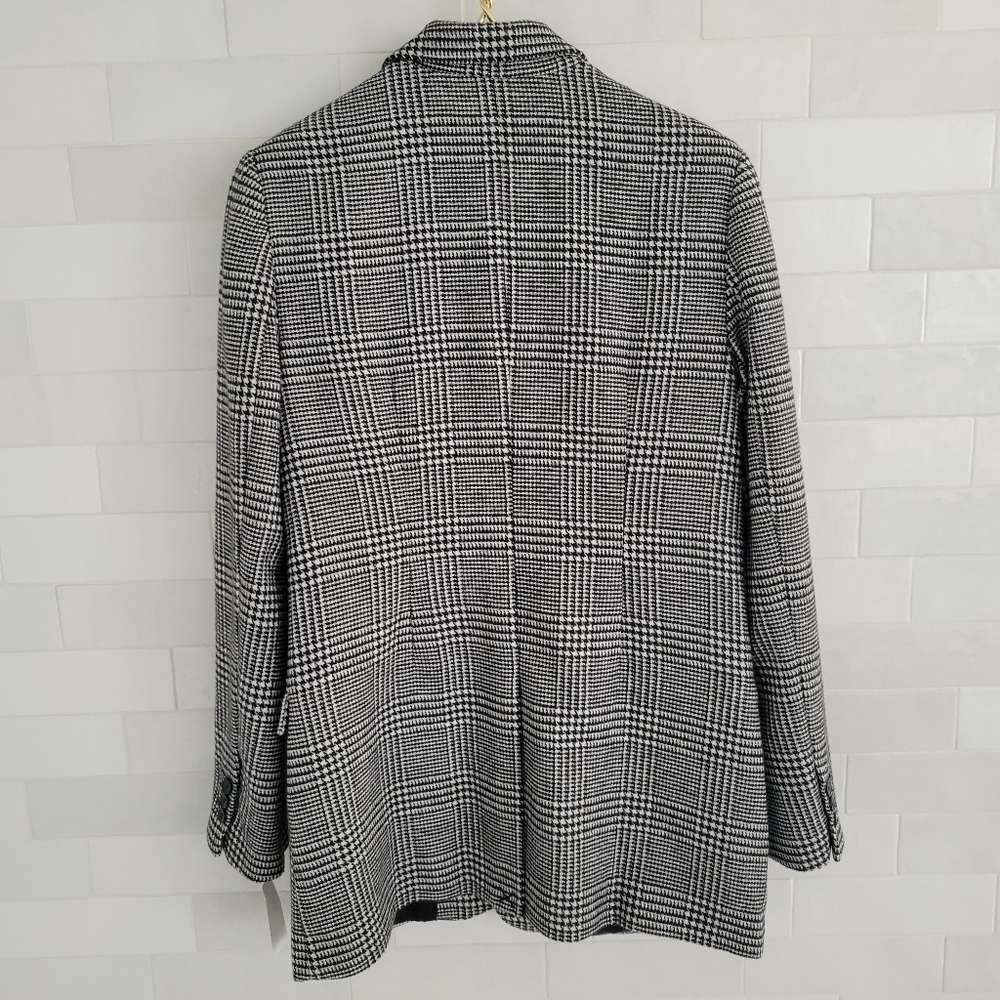 NWT Current/Elliott Calla Blazer Jacket Black White Houndstooth 2-Button Size 2 - Picture 8 of 10